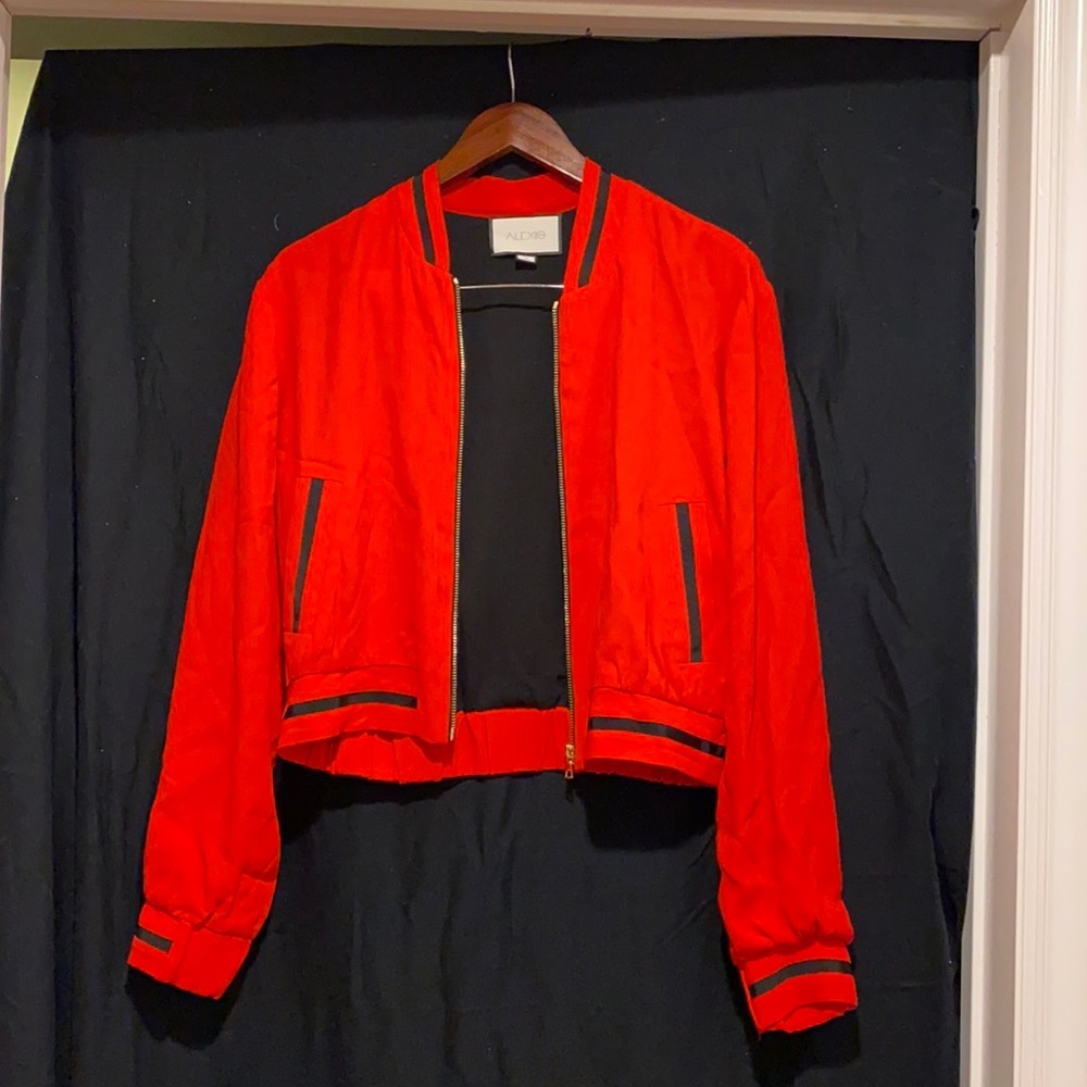 Alexis Bentley Zip-Front Bomber Jacket